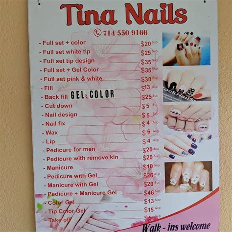 Tina Nails Prices